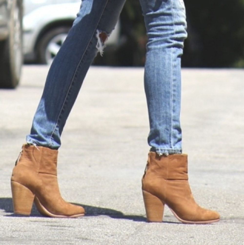Rag & Bone Newbury Leather Ankle Contemporary Boots Camel Tan Size EU 39.5 - Picture 2 of 16